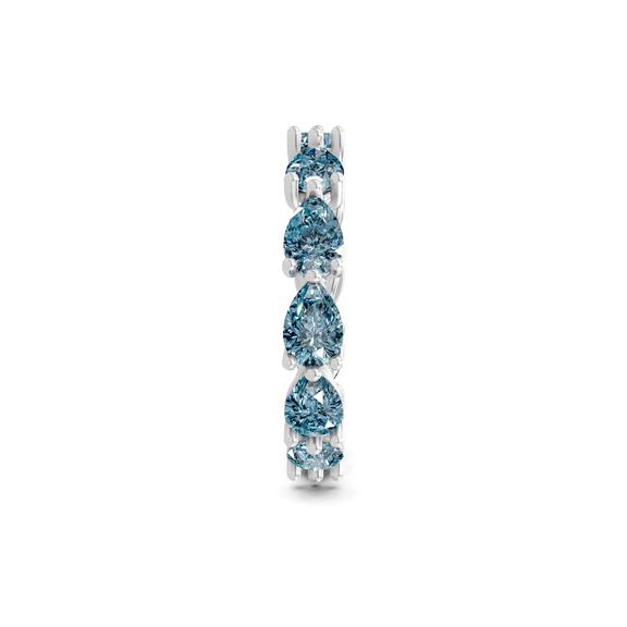 Platinum Lily Pear Lab Diamond Eternity Ring (7 Ct. Tw.) left