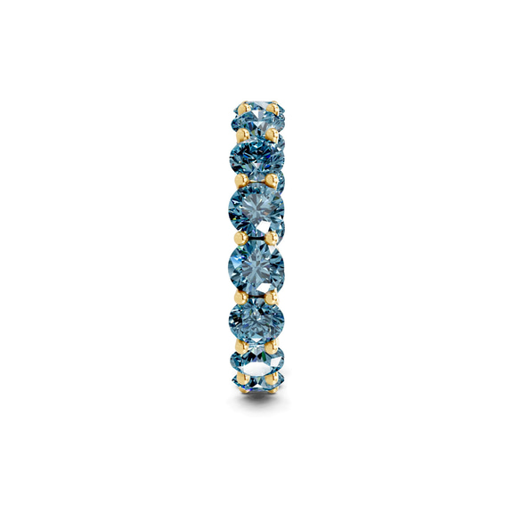 14kt Yellow Gold Neveah Round Lab Diamond Eternity Ring (4 Ct. Tw.) left