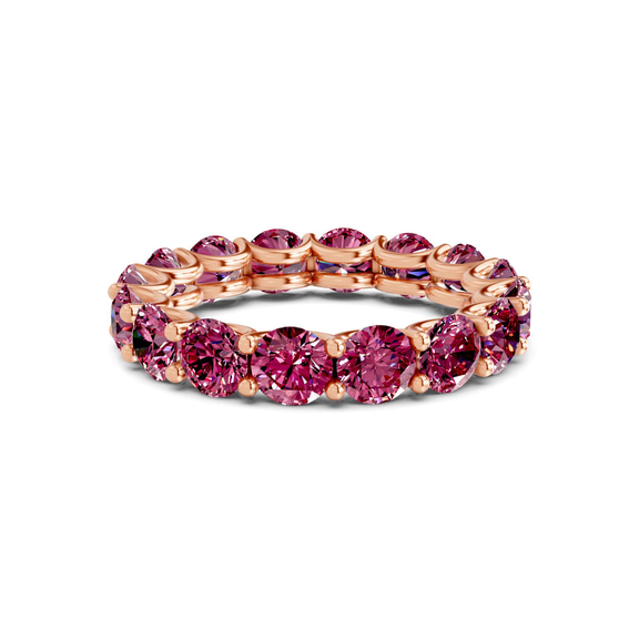 10kt Rose Gold Neveah Round Lab Diamond Eternity Ring (6 Ct. Tw.) front image