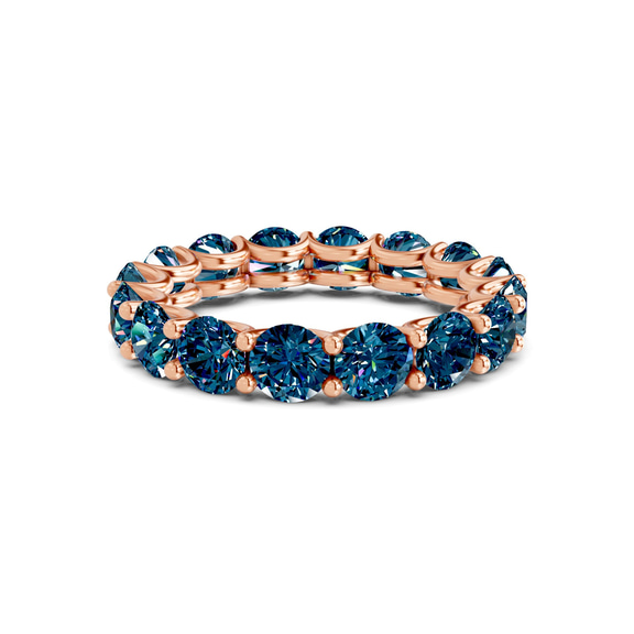9ct Rose Gold Neveah Round Lab Diamond Eternity Ring (3 Ct. Tw.) front image