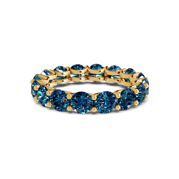 14ct Yellow Gold Neveah Round Lab Diamond Eternity Ring (6 Ct. Tw.) front image
