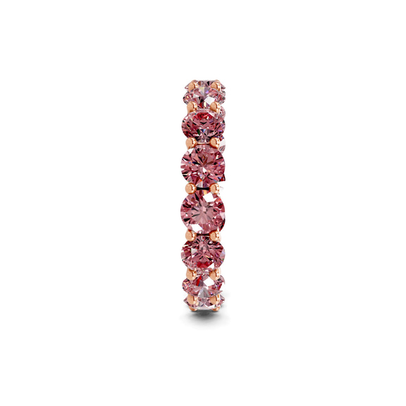 10kt Rose Gold Neveah Round Lab Diamond Eternity Ring (4 Ct. Tw.) left