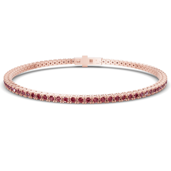 9ct Rose Gold Darcy Round Lab Diamond Tennis Bracelet (2 Ct. Tw.) front image