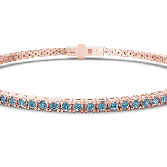 14kt Rose Gold Darcy Round Lab Diamond Tennis Bracelet (2 Ct. Tw.) side right image one