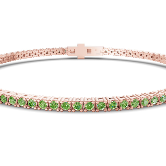 14kt Rose Gold Darcy Round Lab Diamond Tennis Bracelet (2 Ct. Tw.) side right image one