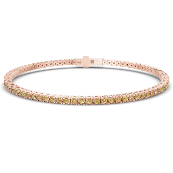 9ct Rose Gold Darcy Round Lab Diamond Tennis Bracelet (2 Ct. Tw.) front image
