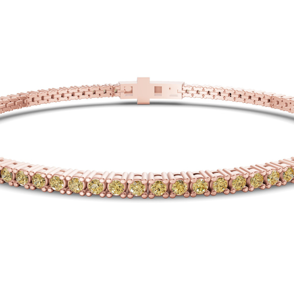 9ct Rose Gold Darcy Round Lab Diamond Tennis Bracelet (2 Ct. Tw.) side right image one