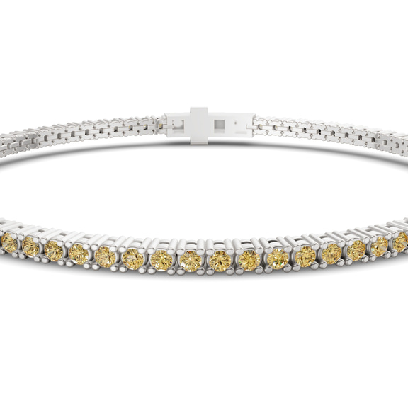 Platinum Darcy Round Lab Diamond Tennis Bracelet (2 Ct. Tw.) side right image one