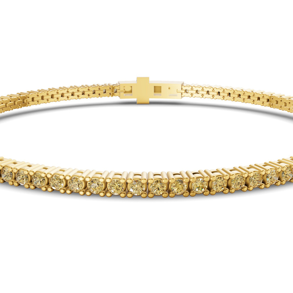 10kt Yellow Gold Darcy Round Lab Diamond Tennis Bracelet (2 Ct. Tw.) side right image one