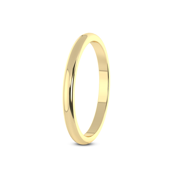 14kt Yellow Gold Timeless Love Couple Rings her left