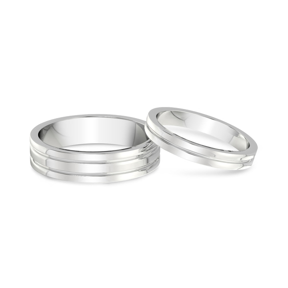 Platinum Passion Couple Rings front image