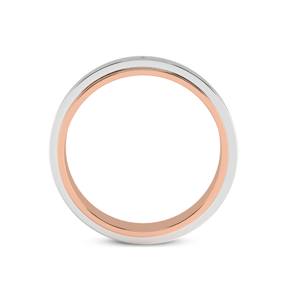 10kt Rose Gold Infinite Love Couple Rings (1/50 Ct. Tw.) her right
