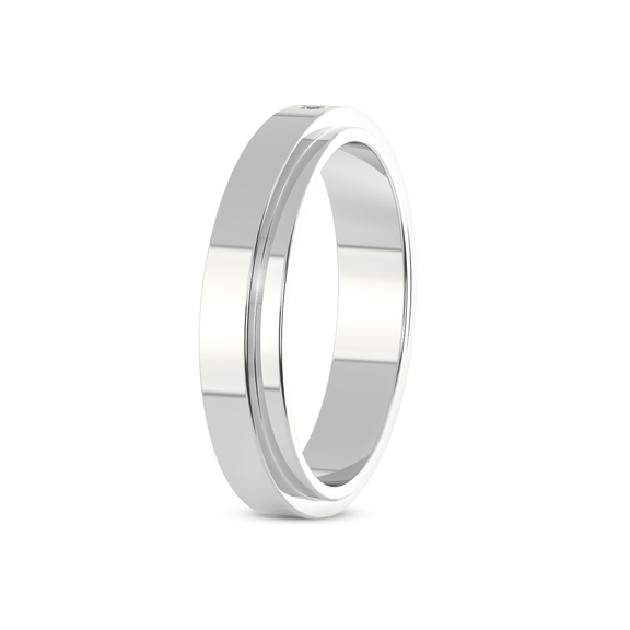 Platinum Infinite Love Couple Rings (1/50 Ct. Tw.) her left