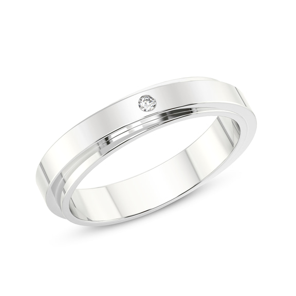 Platinum Infinite Love Couple Rings (1/50 Ct. Tw.) her top