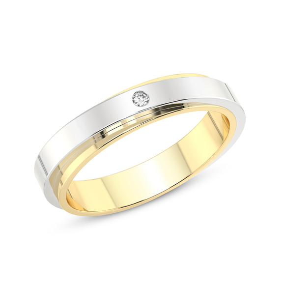 18kt Yellow Gold Infinite Love Couple Rings (1/50 Ct. Tw.) her top