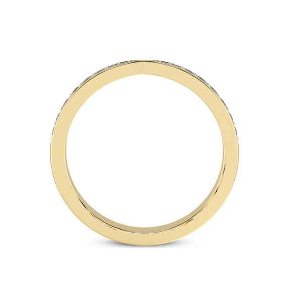 14kt Yellow Gold Everlasting Love Couple Rings (1/5 Ct. Tw.) her right