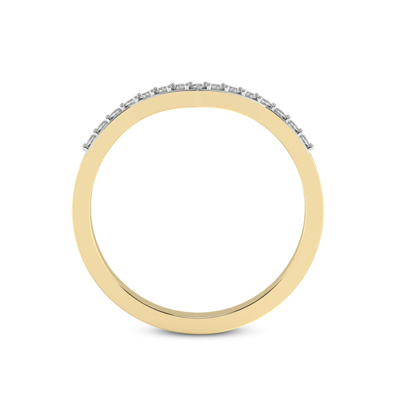 9ct Yellow Gold Eternal Love Couple Rings (1/6 Ct. Tw.) her right