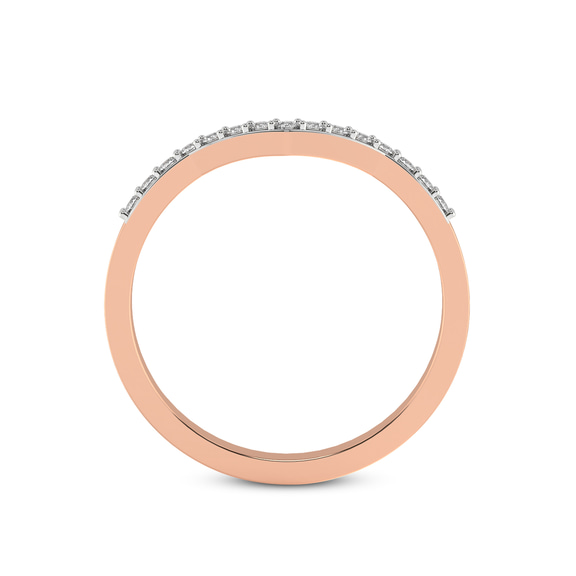 9ct Rose Gold Eternal Love Couple Rings (1/6 Ct. Tw.) her right