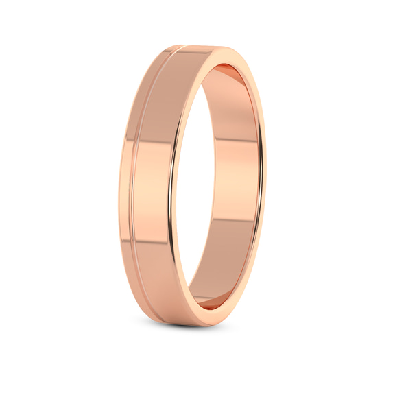 14kt Rose Gold Forever Love Couple Rings left