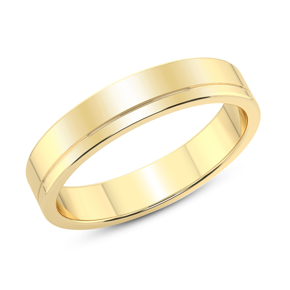 14kt Yellow Gold Forever Love Couple Rings top