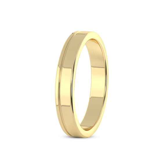 14kt Yellow Gold Forever Love Couple Rings her left