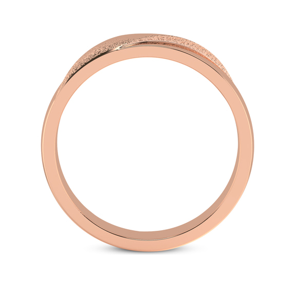 10kt Rose Gold Love Bond Couple Rings (1/20 Ct. Tw.) right