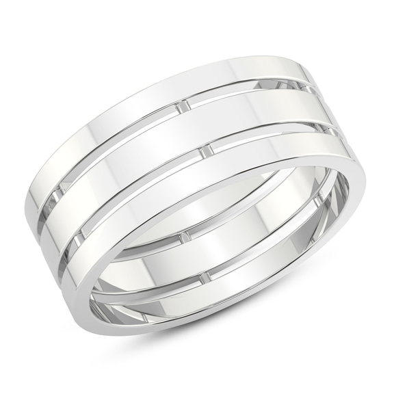 18kt White Gold Unfading Love Couple Rings (1/4 Ct. Tw.) top