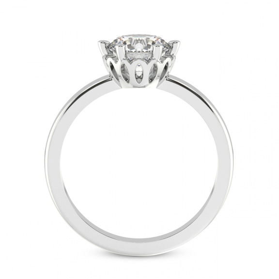 2.01 Ct Princess Cut Malissa Solitaire Lab Diamond Ring in 14kt White Gold right