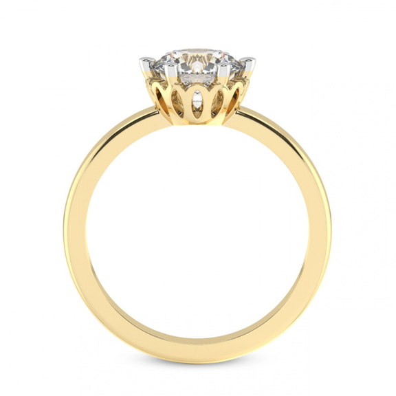 1.00 Ct Oval Cut Malissa Solitaire Lab Diamond Ring in 18kt Yellow Gold right