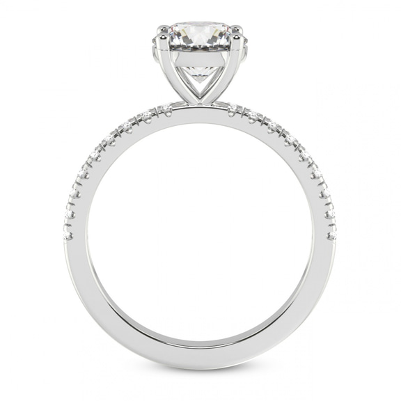 0.85 Ct Round Cut Nomi Classic Eternity Lab Diamond Ring in 18kt White Gold right