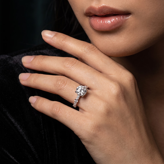 14kt Yellow Gold Majestic Love Lab Diamond Accent Ring model image