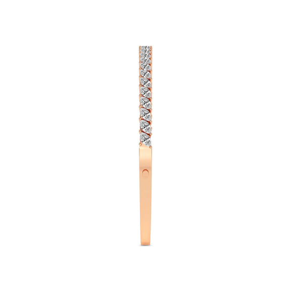 14kt Rose Gold Tear of Light Marquise Lab Diamond Openable Bangle Bracelet (1 Ct. Tw.) left