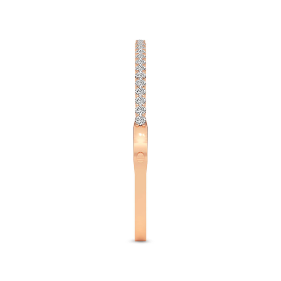14kt Rose Gold Round Embrace Lab Diamond Openable Bangle Bracelet (1 Ct. Tw.) left