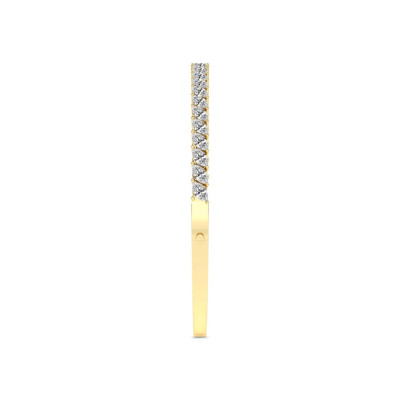 14kt Yellow Gold Tear of Light Marquise Lab Diamond Openable Bangle Bracelet (1 Ct. Tw.) left