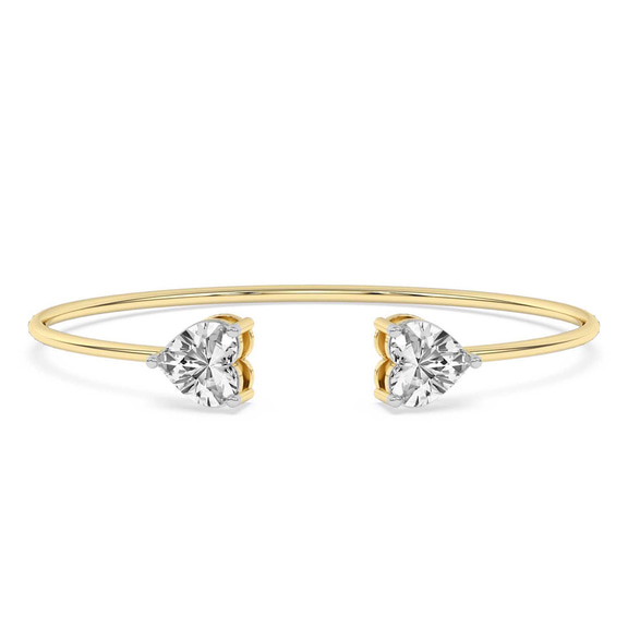 14kt Yellow Gold Amoura Heart Flexi Lab Diamond Bangle Bracelet (4 Ct. Tw.) front image