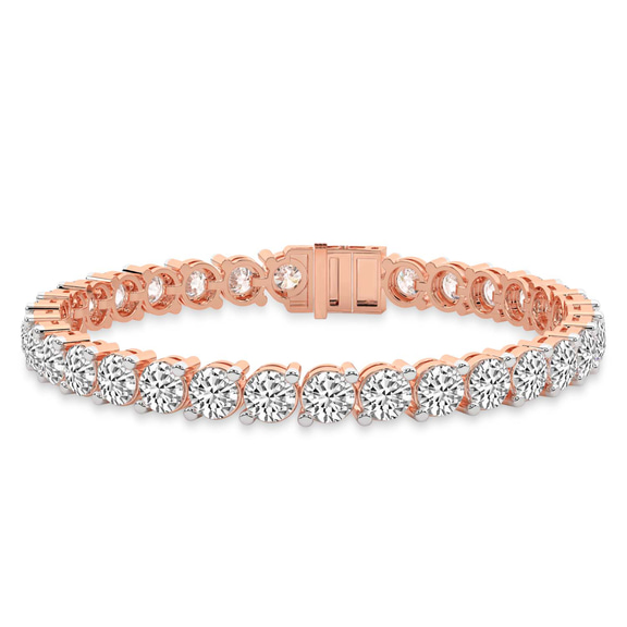 10kt Rose Gold Aelia Round Lab Diamond Tennis Bracelet (2 Ct. Tw.) front image