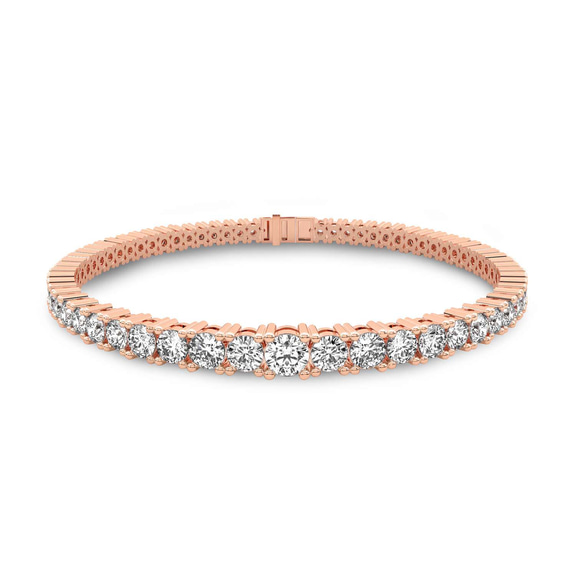 10kt Rose Gold Cecily Round Lab Diamond Tennis Bracelet (4 Ct. Tw.) front image