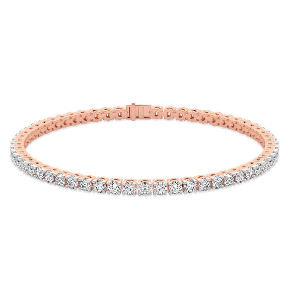 9ct Rose Gold Darcy Round Lab Diamond Tennis Bracelet (2 Ct. Tw.) front image
