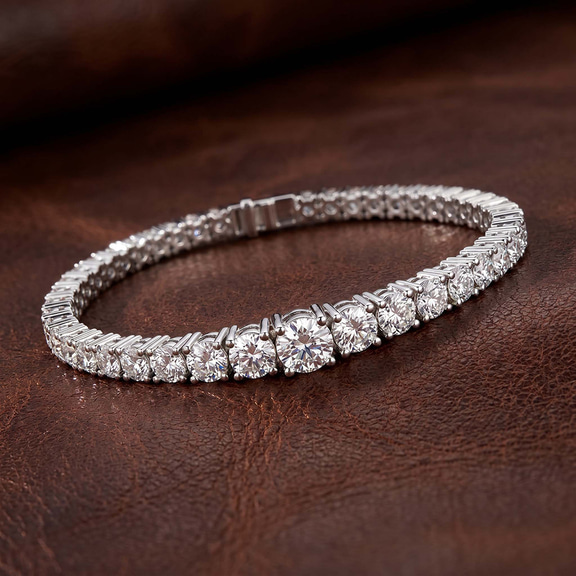 Platinum Cecily Round Lab Diamond Tennis Bracelet (6 Ct. Tw.) color product image one
