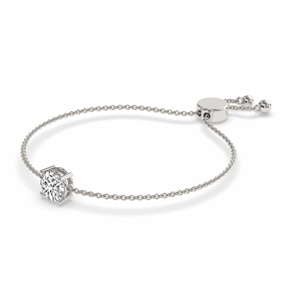 14ct White Gold Paula Round Fashion Bracelet (3/4 Ct. Tw.) standing product image one