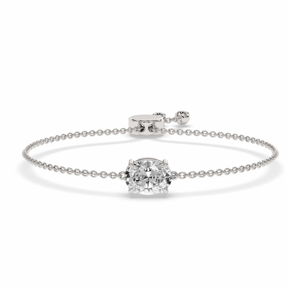 14kt White Gold Alison Oval Fashion Bracelet (3/4 Ct. Tw.) front image