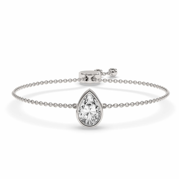14kt White Gold Michelle Pear Fashion Bracelet (3/4 Ct. Tw.) front image