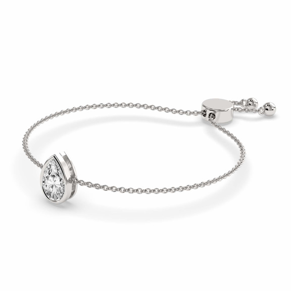 14kt White Gold Michelle Pear Fashion Bracelet (3/4 Ct. Tw.) right