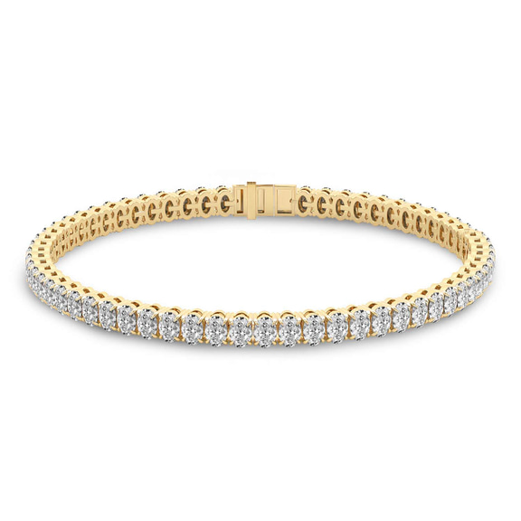 14kt Yellow Gold Everlyn Oval Lab Diamond Tennis Bracelet (4 Ct. Tw.) front image