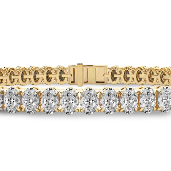 14kt Yellow Gold Everlyn Oval Lab Diamond Tennis Bracelet (4 Ct. Tw.) right