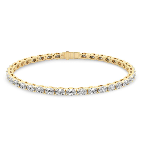 10kt Yellow Gold Aldea Oval Lab Diamond Tennis Bracelet (3 Ct. Tw.) front image