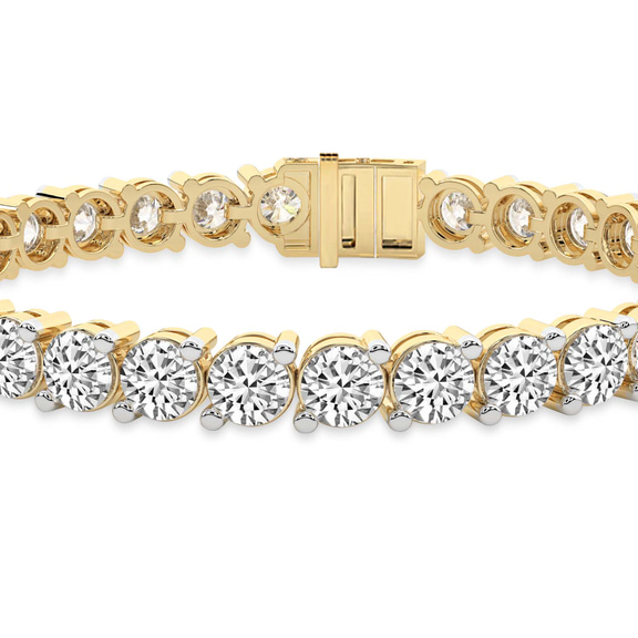 10kt Yellow Gold Aelia Round Lab Diamond Tennis Bracelet (2 Ct. Tw.) right