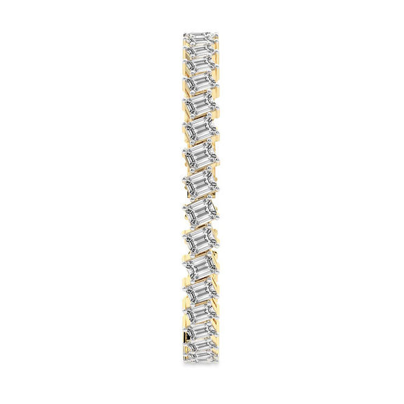 10kt Yellow Gold Agatha Emerald Lab Diamond Tennis Bracelet (7 Ct. Tw.) standing product image one