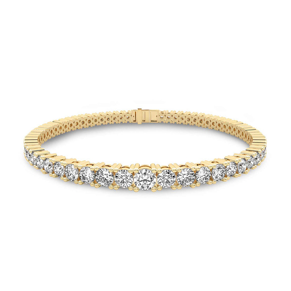 10kt Yellow Gold Cecily Round Lab Diamond Tennis Bracelet (4 Ct. Tw.) side right image one