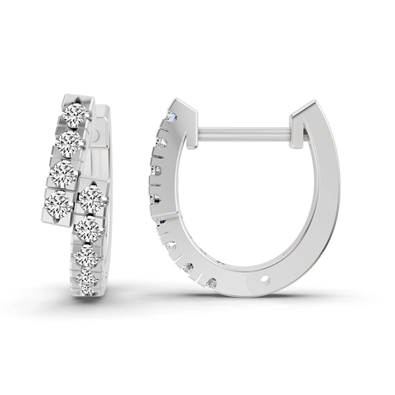 14ct White Gold Vela Signature Round Lab Diamond Earring (3/8 Ct. Tw.) right
